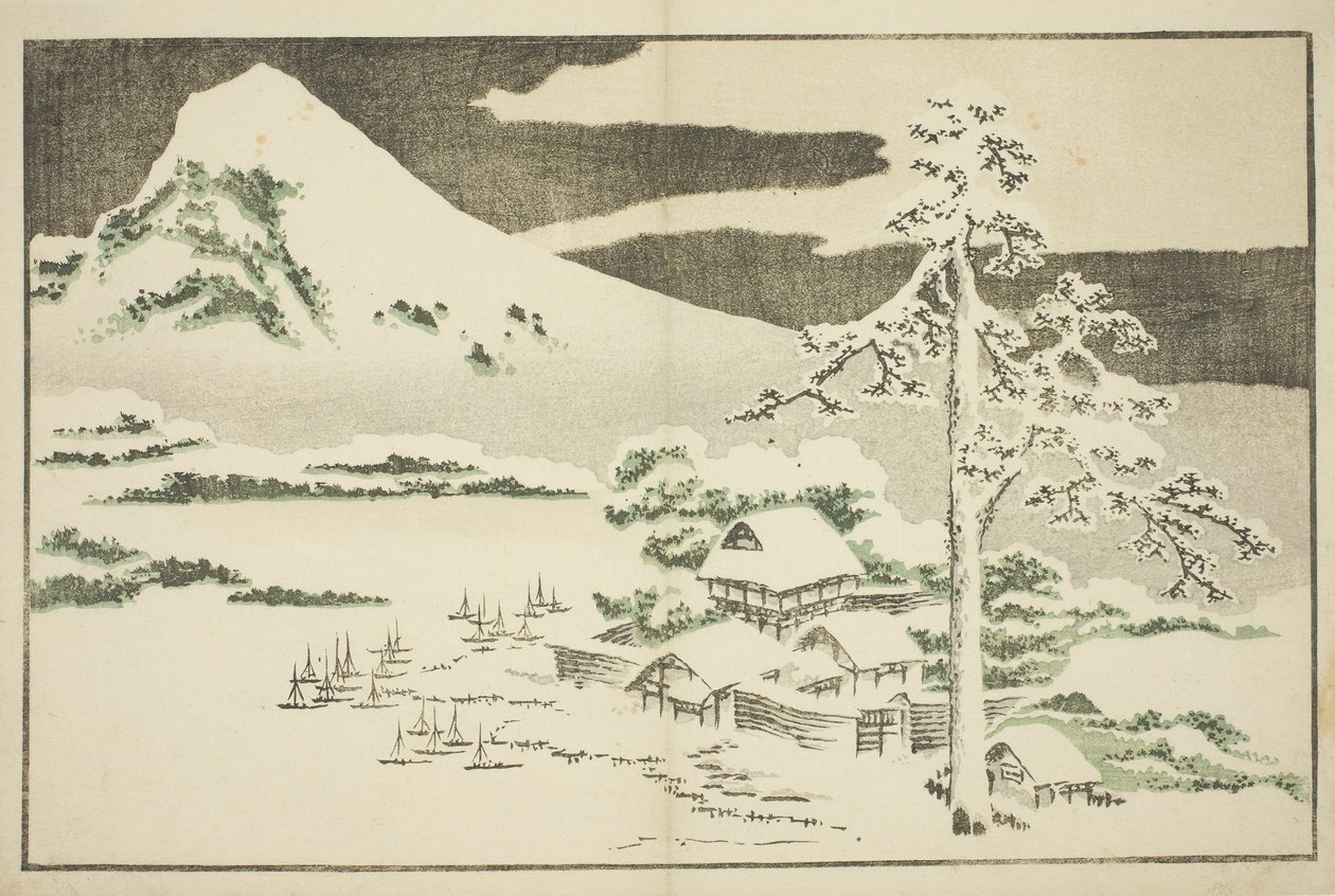 Mount Fuji in Winter, from The Picture Book of Realistic Paintings of Hokusai by Katsushika Hokusai