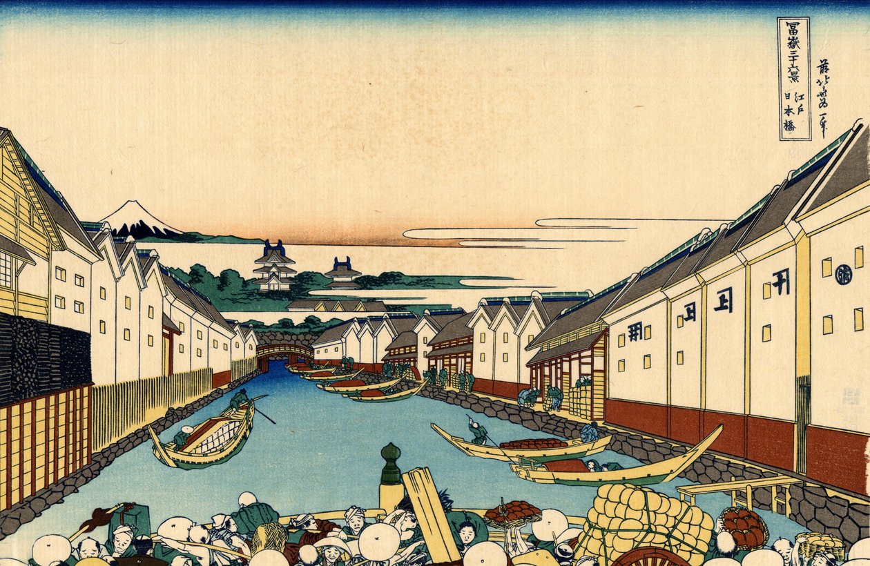 Nihonbashi Bridge in Edo (c.1830) by Katsushika Hokusai