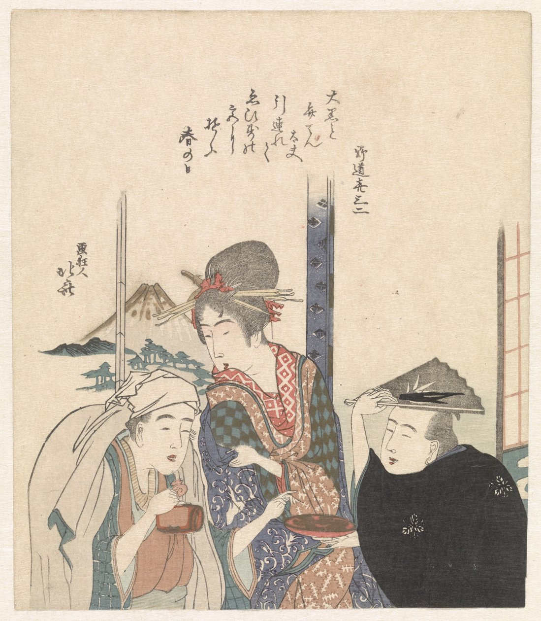 Parody of the Gods Daikoku and Benten by Katsushika Hokusai