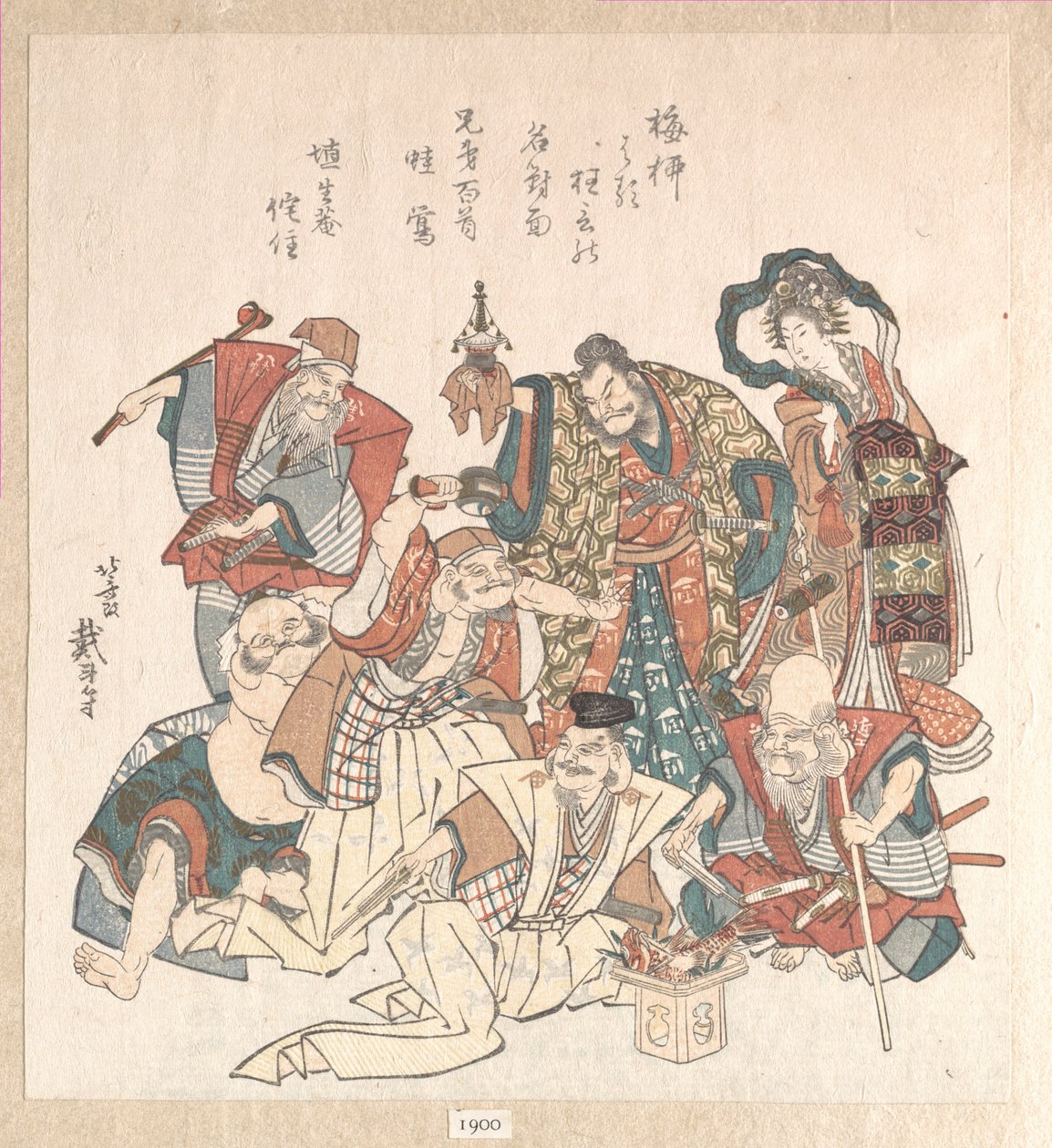 Seven Gods of Good Fortune by Katsushika Hokusai