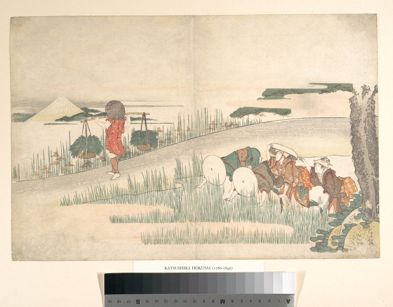 Spring in the Rice Fields by Katsushika Hokusai
