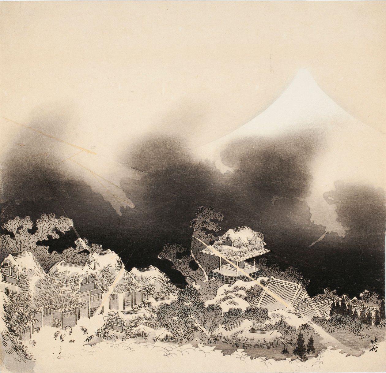 Storm in the Mountains by Katsushika Hokusai