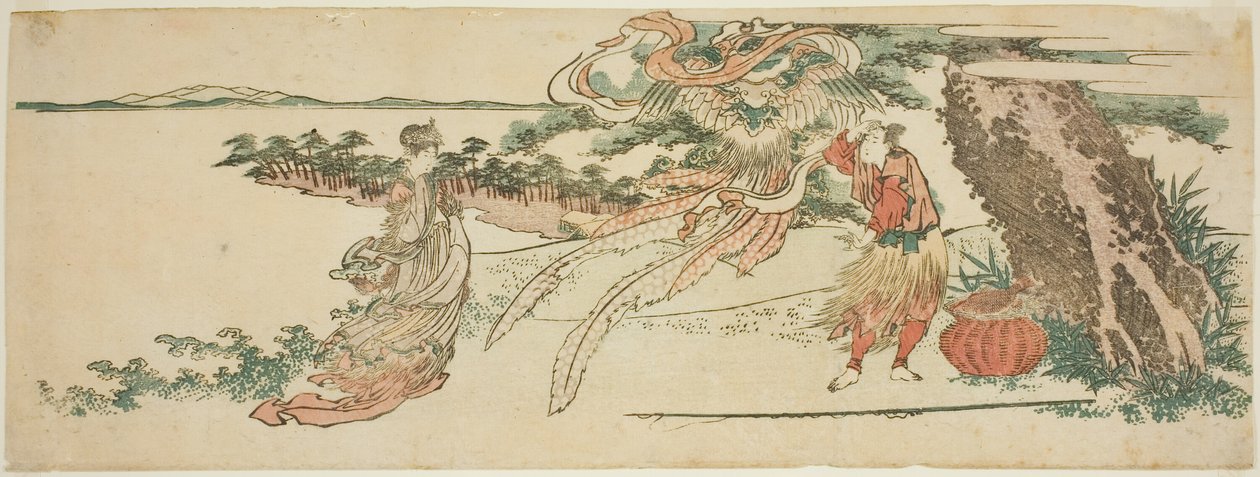 The Feather Robe (Hagoromo) by Katsushika Hokusai