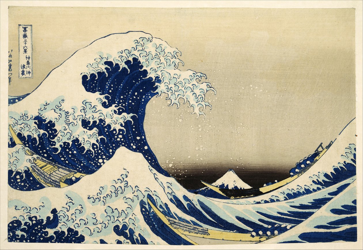 The Great Wave off Kanagawa from the Series 36 Views of Mt. Fuji; 1831 by Katsushika Hokusai