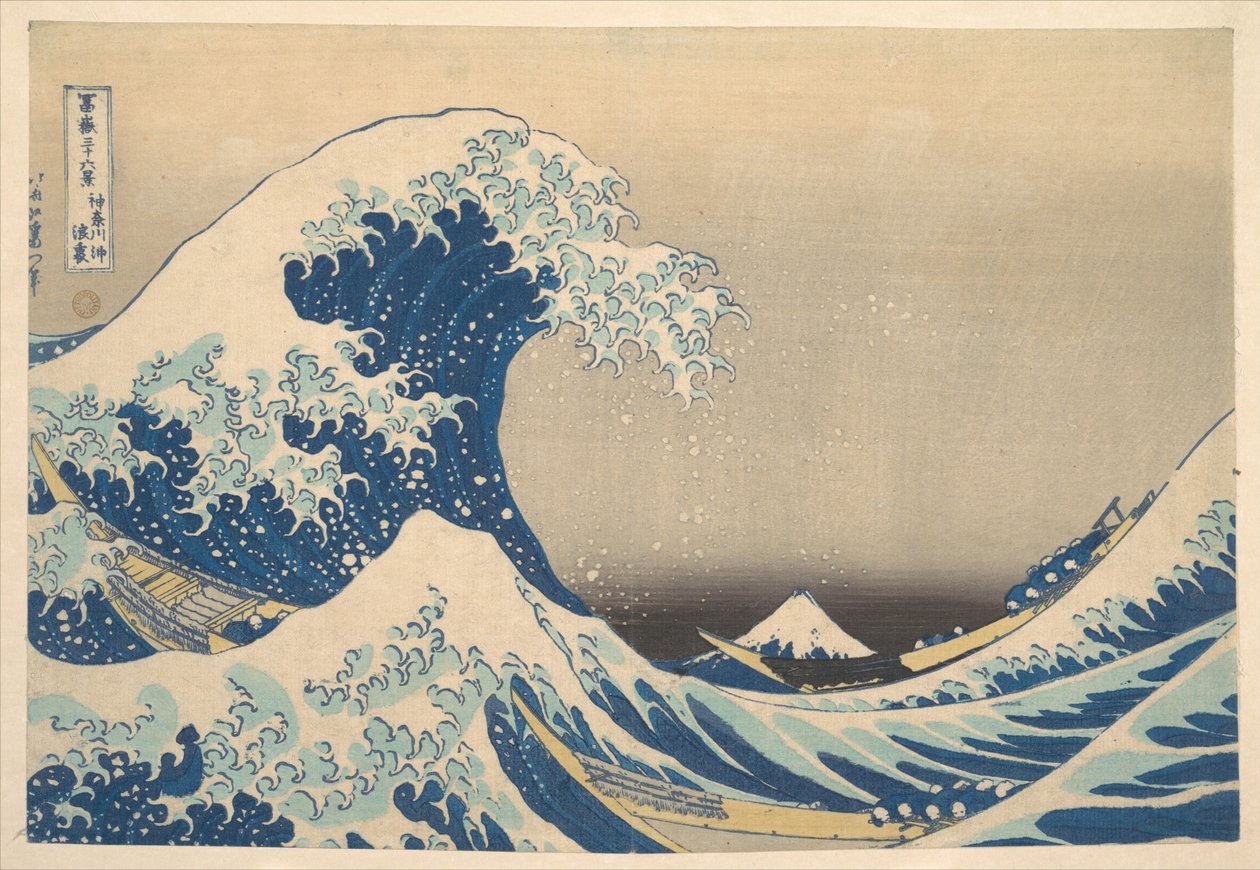 Under the Wave off Kanagawa, also known as The Great Wave, from the series Thirty-six Views of Mount Fuji by Katsushika Hokusai