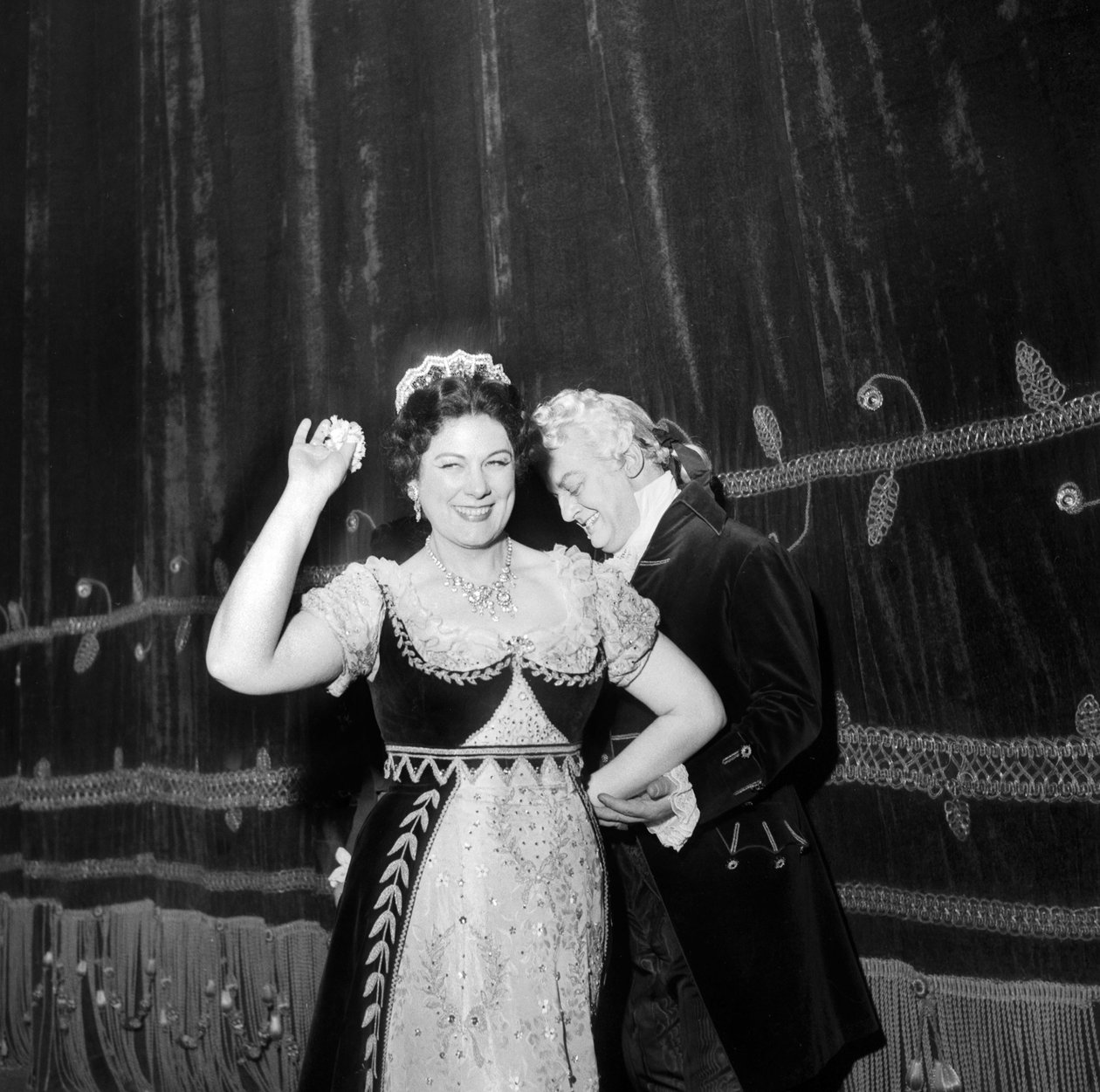 Renata Tebaldi and Tito Gobbi at La Scala, Milan by Baron James de Rothschild