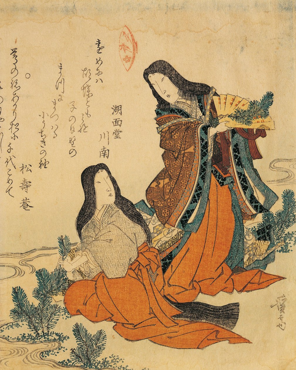 Keisai Eisen, Woodcut by Keisai Eisen