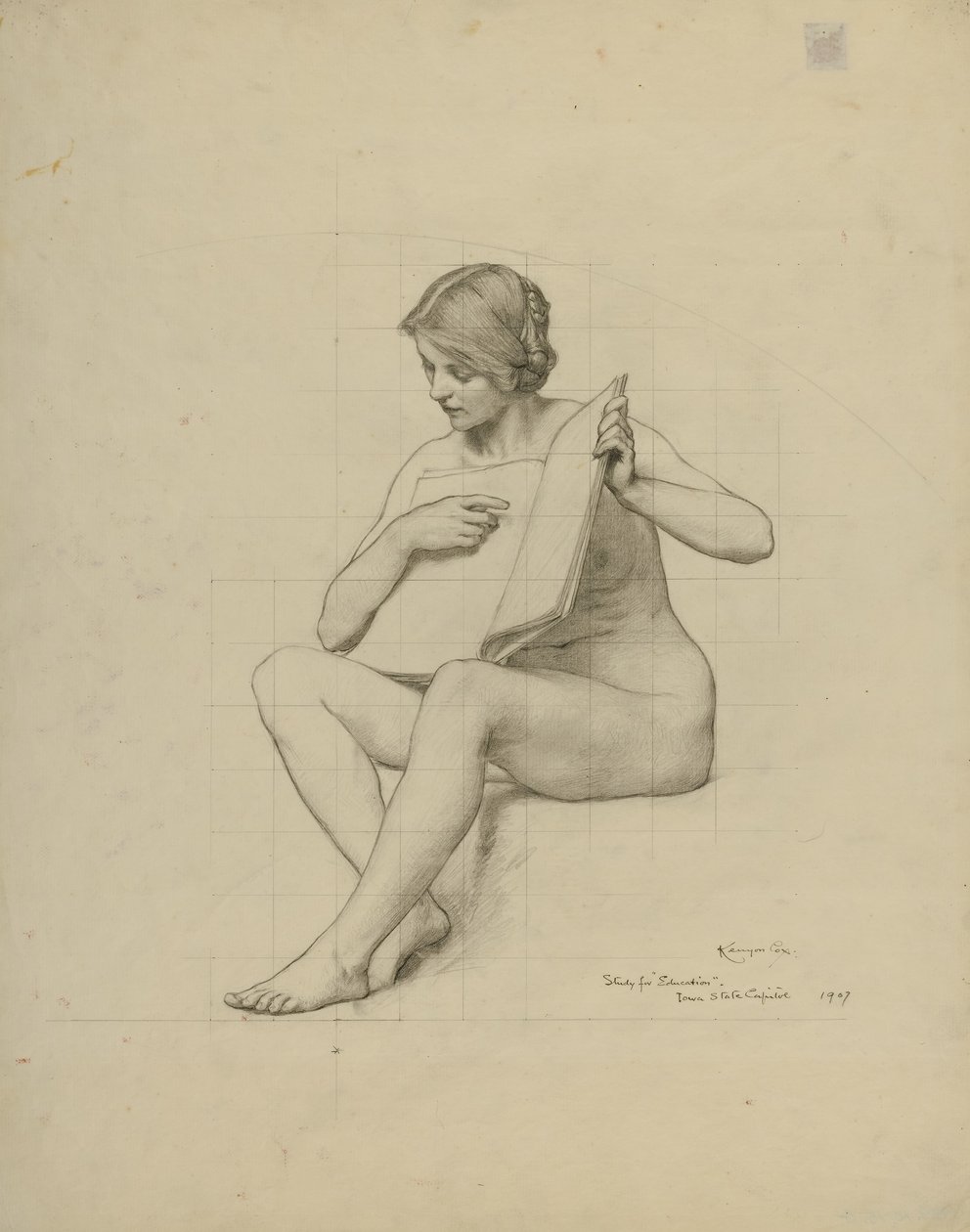 Education, study for panel by Kenyon Cox