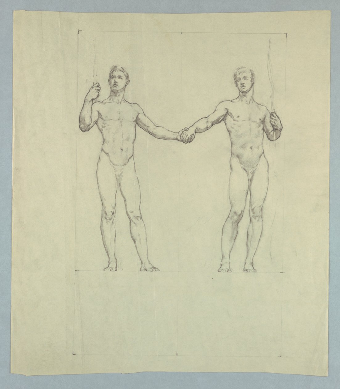 Figure Study for Seal of the University Club, New York by Kenyon Cox