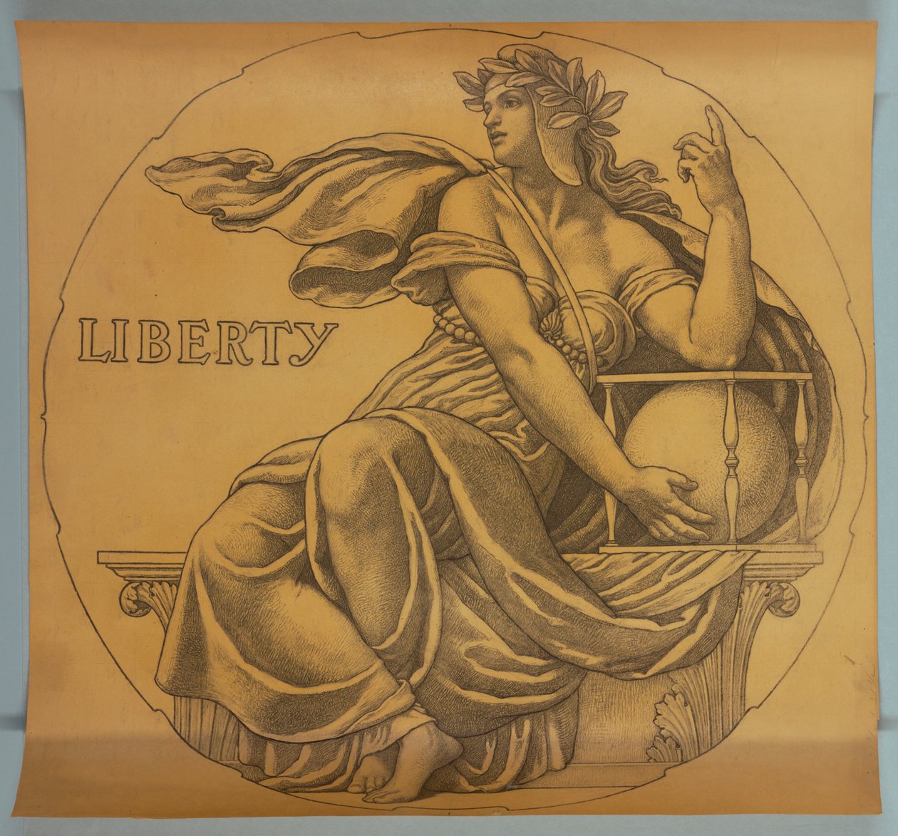 Liberty, Cartoon for Mosaic in Wisconsin State Capitol Rotunda by Kenyon Cox