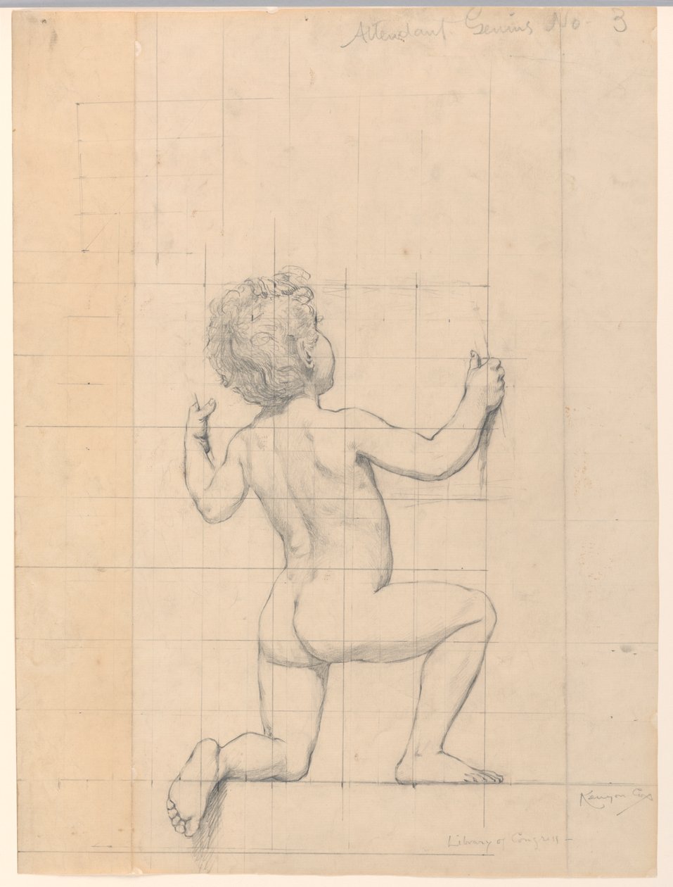 Study for "Genius," "The Arts," Library of Congress, Washington D.C. by Kenyon Cox