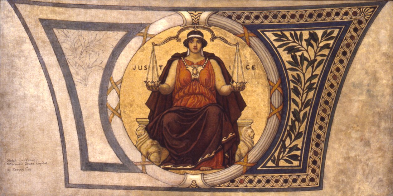 Study for Mosaic, Wisconsin State Capitol, Justice by Kenyon Cox