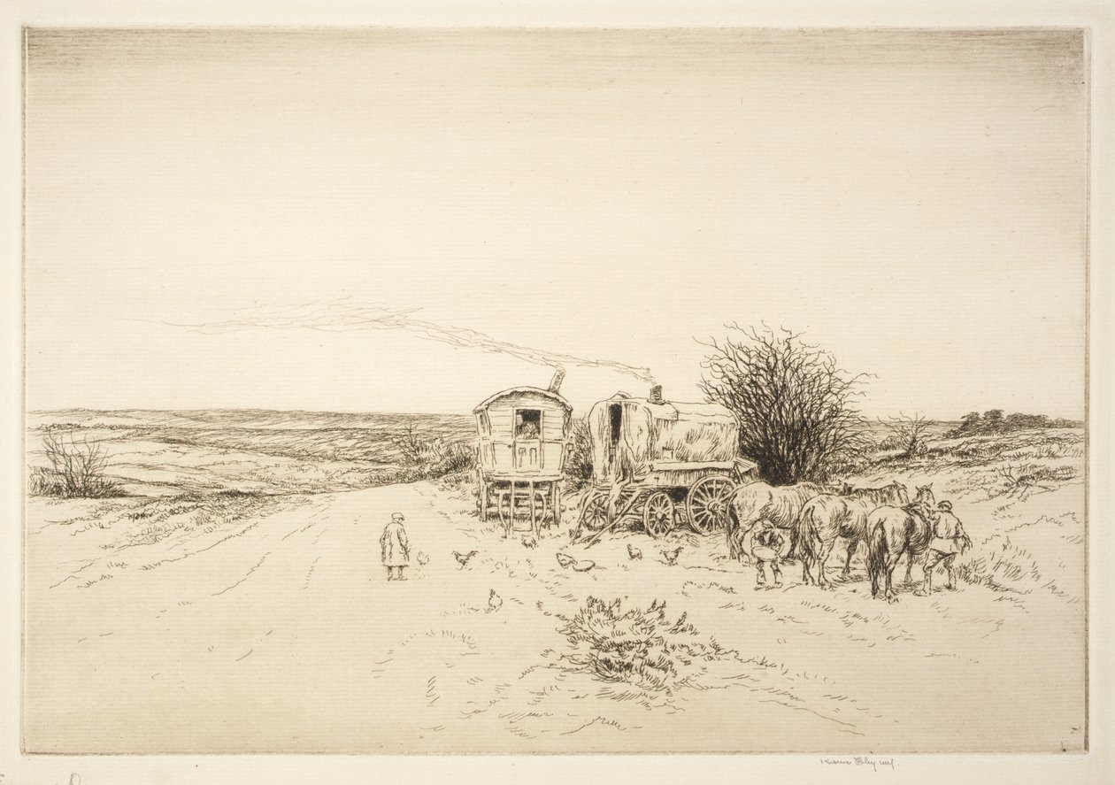Gypsies, Epsom Downs by Kerr Eby