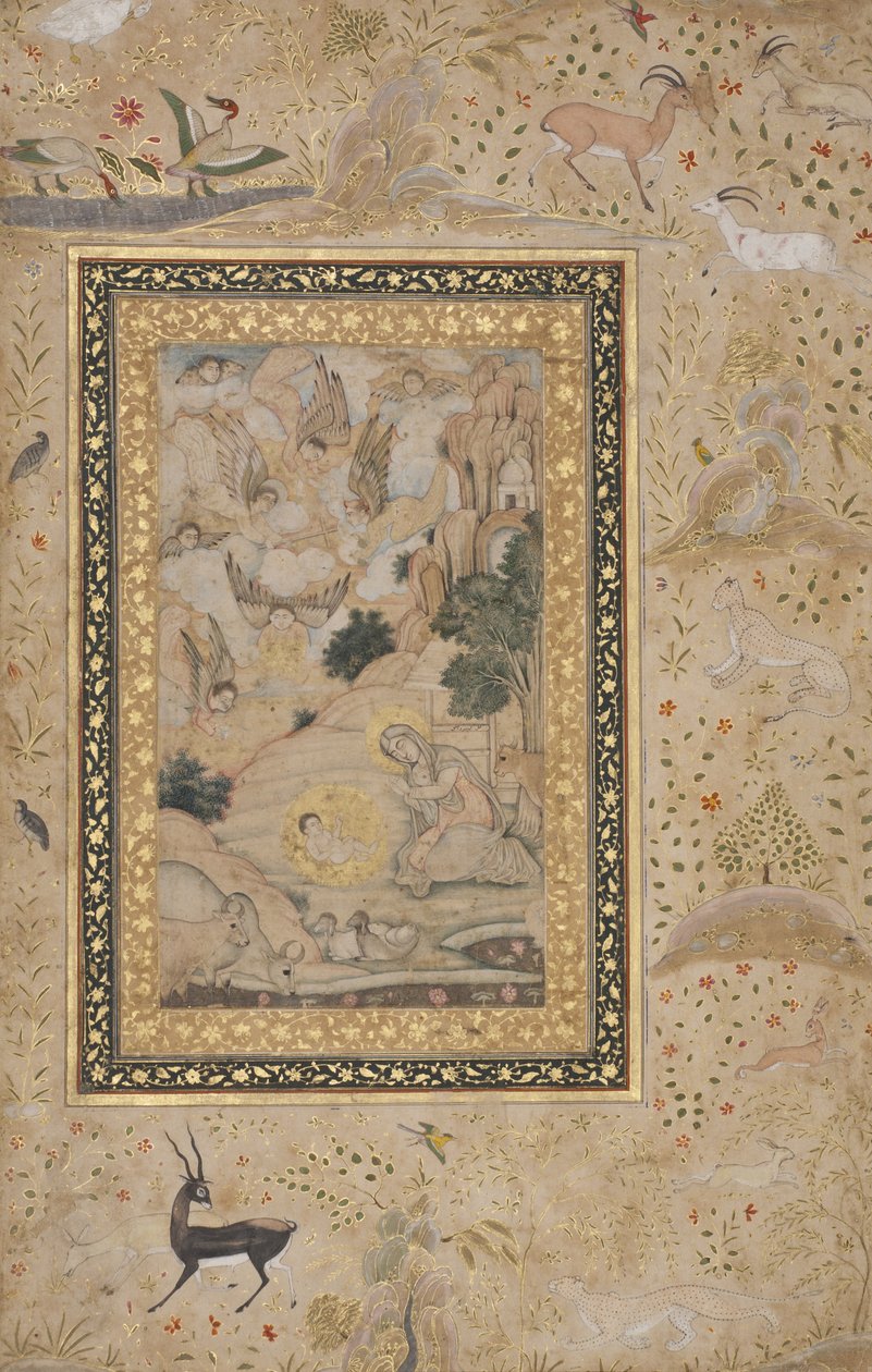 The Virgin Mary Adores the Christ Child by Kesu Das