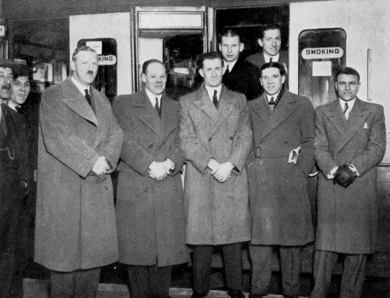 En route for Wolverhampton for the England v Wales football match by Keystone View Company