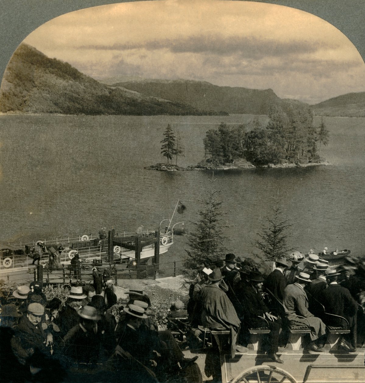 Traveling through the Enchanting Country of the Trossachs, Scotland, 1902 by Keystone View Company