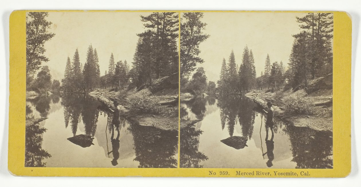 Merced River, Yosemite, Cal., 1855-75 by Kilburn Brothers, BW Kilburn