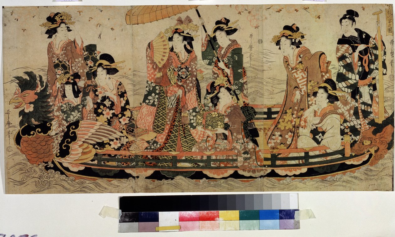 Cherry Blossom Viewing (Hanami) by Kitagawa II Utamaro