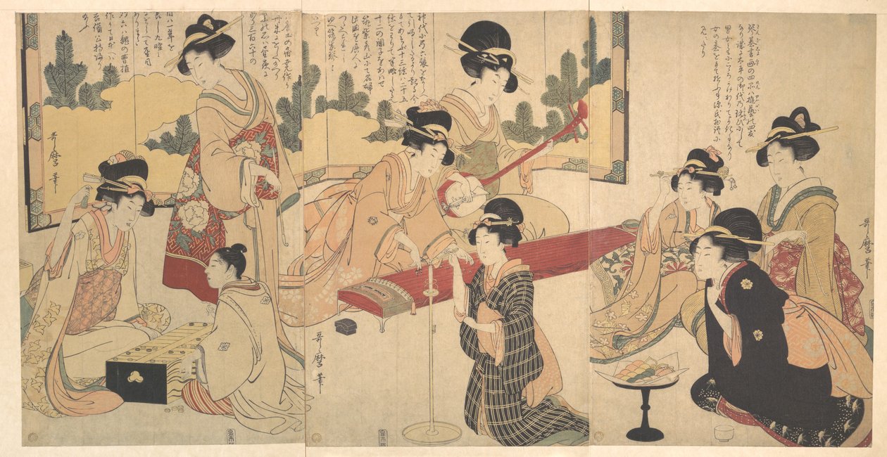 A Merry Evening Party by Kitagawa Utamaro