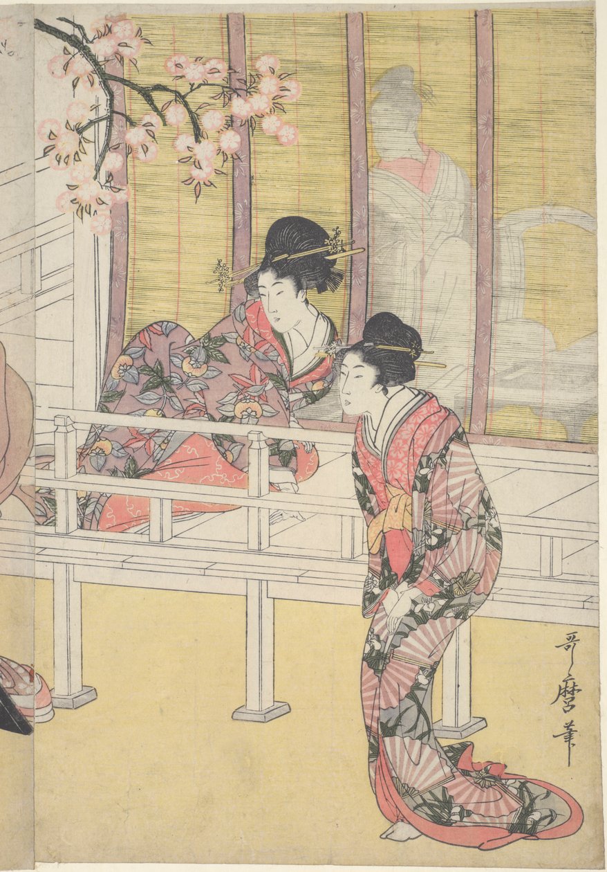 Aoi-Hime Calling Upon Rokujo-hime by Kitagawa Utamaro