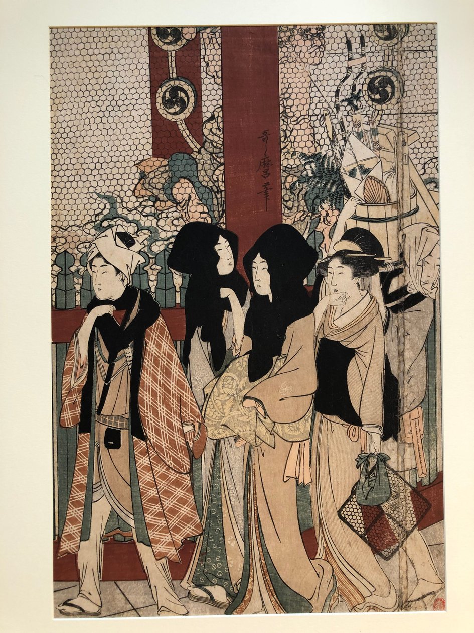 Asakusa Temple by Kitagawa Utamaro