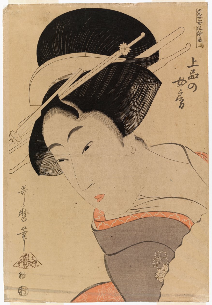 Half-Length Portrait of a Girl by Kitagawa Utamaro