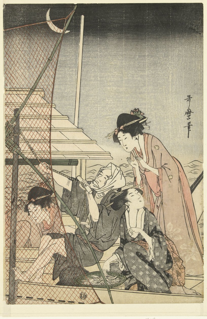 Night Fishing by Kitagawa Utamaro