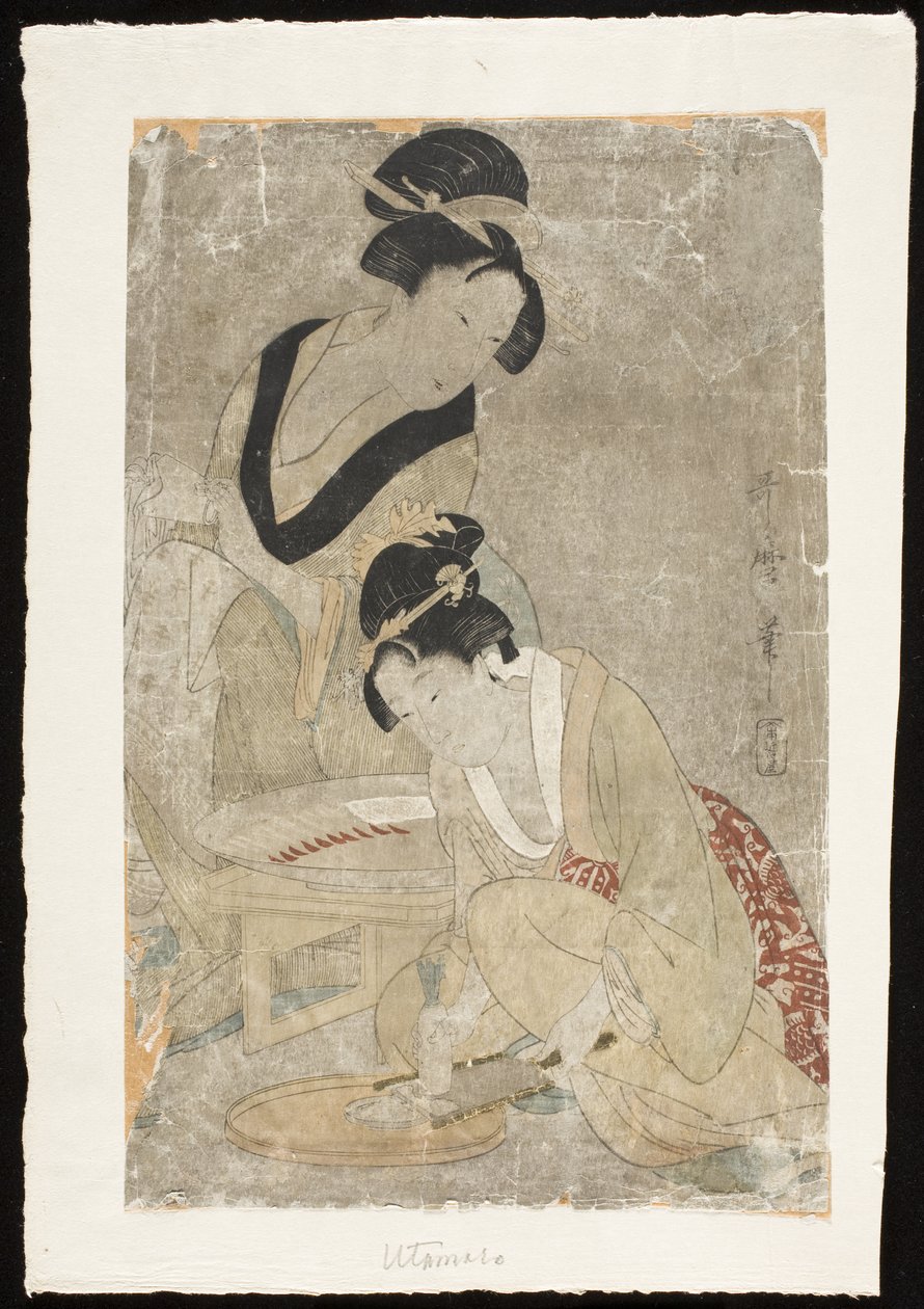 Preparing Raw Fish by Kitagawa Utamaro
