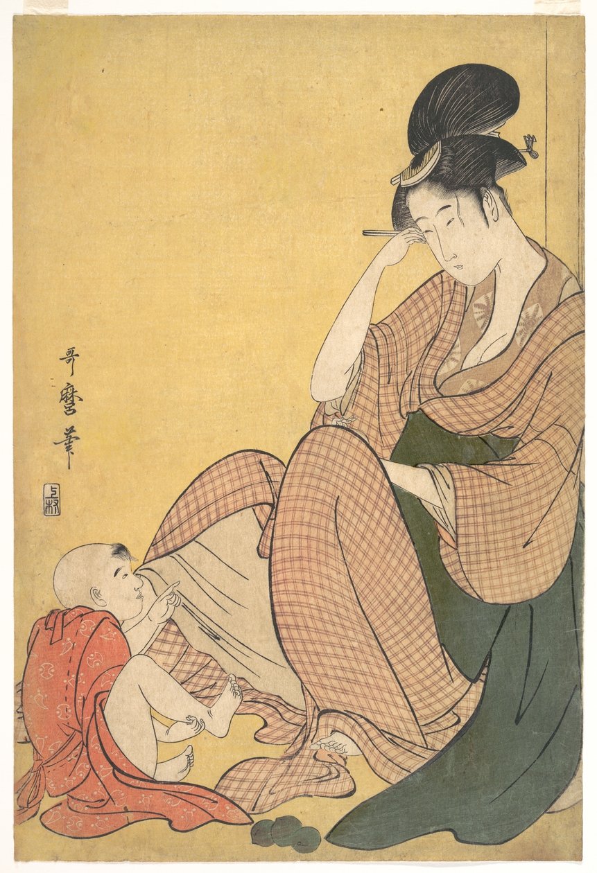 Woman and Child by Kitagawa Utamaro