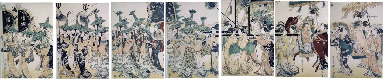 Yoshiwara Impromptu by Kitagawa Utamaro