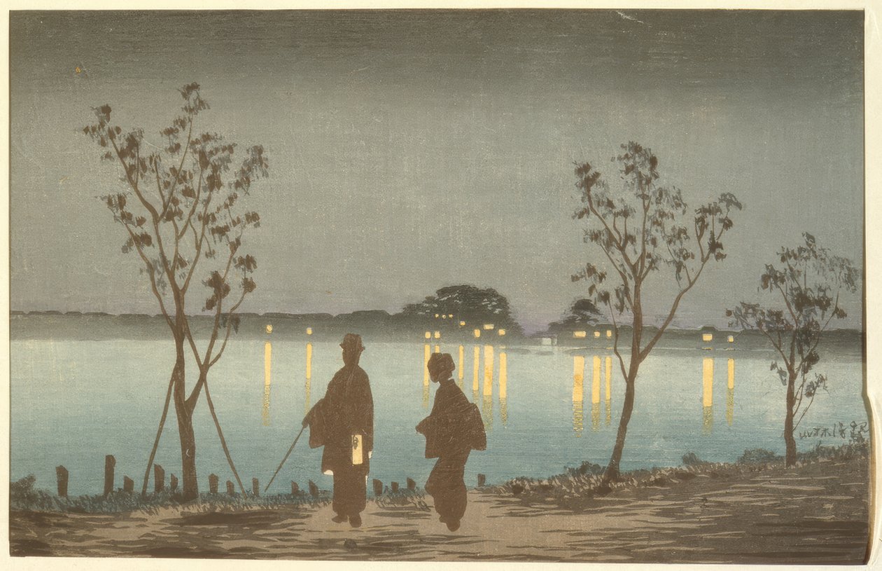 Night on the Sumida River by Kiyochika Kobayashi