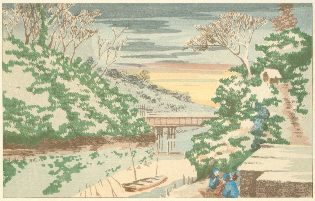 Snow in Ochanomizu by Kiyochika Kobayashi