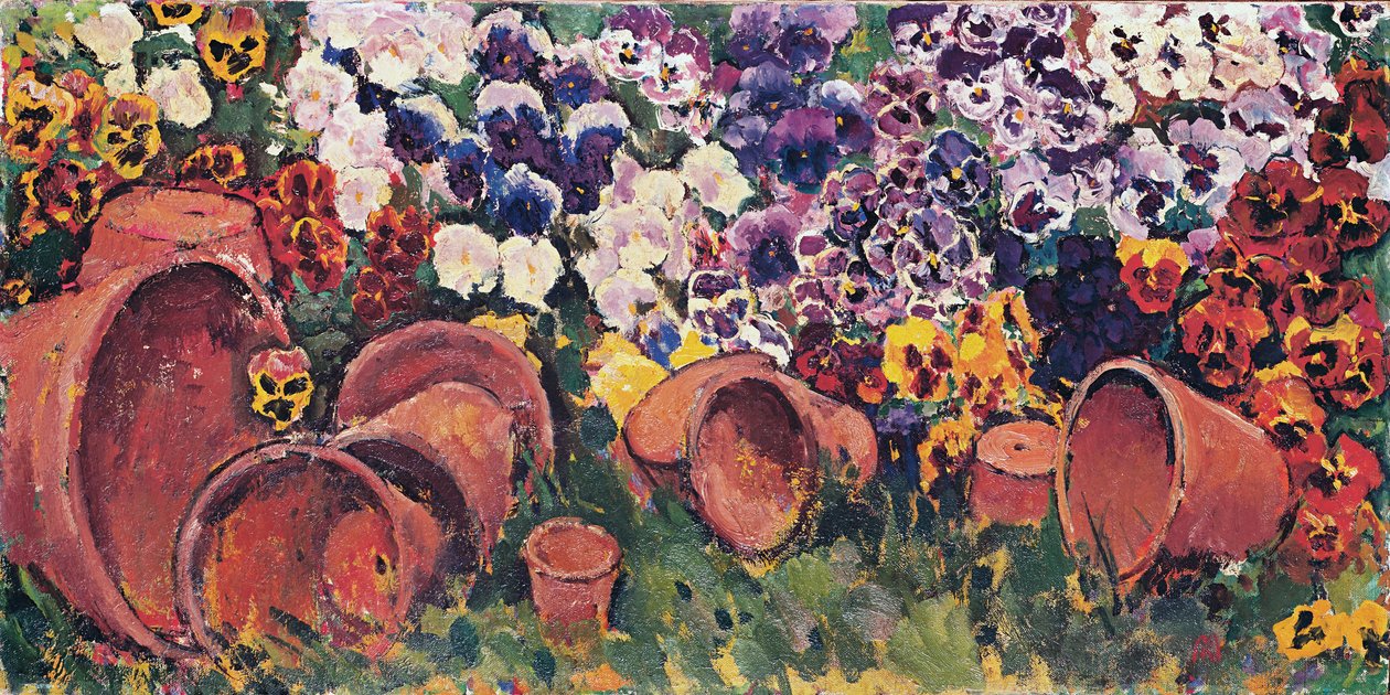Pansies with Flower Pots by Koloman Moser