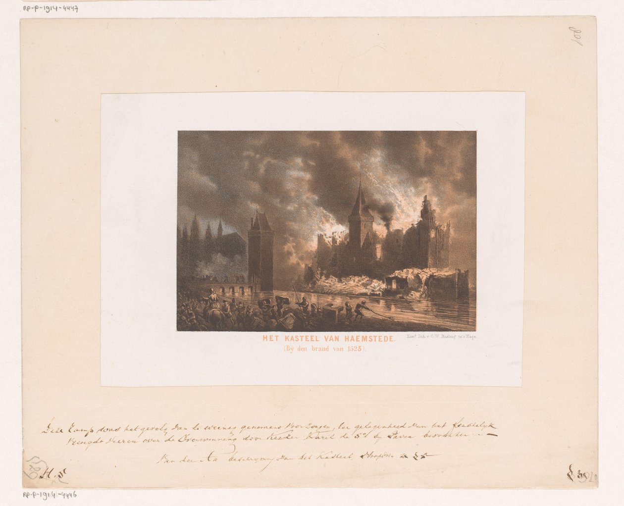 Fire in Slot Haamstede by Koninklijke Nederlandse Steendrukkerij van C.W. Mieling