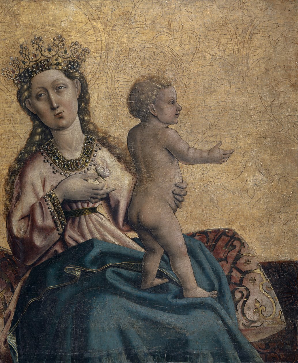 Virgin and Child, Fragment of the altar of Olsberg, so-called Madonna of Olsberg, c.1437-40 by Konrad Witz