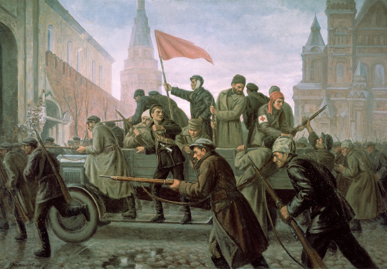 The Taking of the Moscow Kremlin in 1917, 1938 by Konstantin Ivanovich Maximov