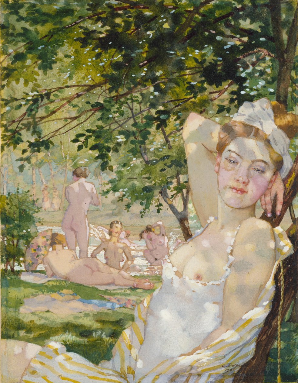 Bathers in the Sun by Konstantin Somov