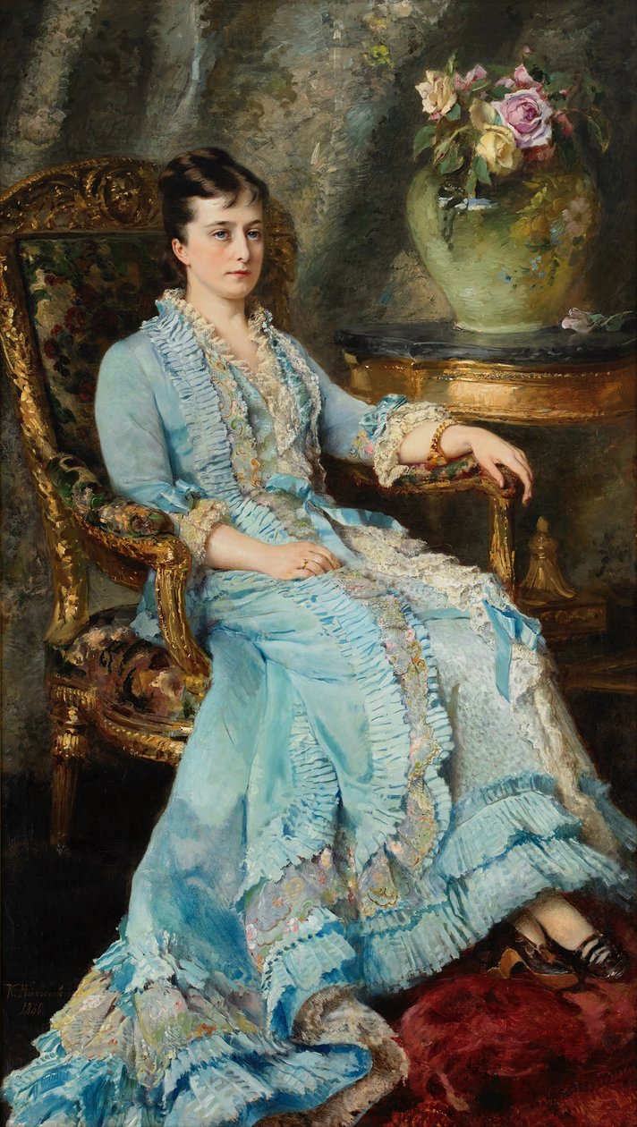 Portrait of Princess Ekaterina Mikhailovna Dolgorukova by Konstantin Yegorovich Makovsky