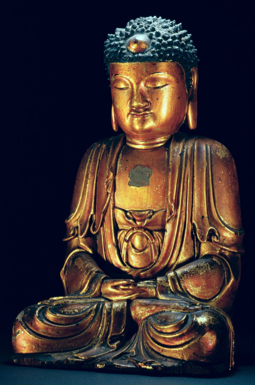A Figure of the Seated Buddha by Korean School