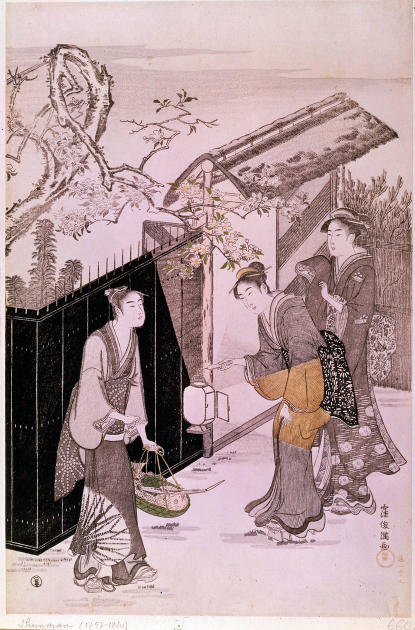 Back from poetic evening in spring (detail) by Kubo Shumman