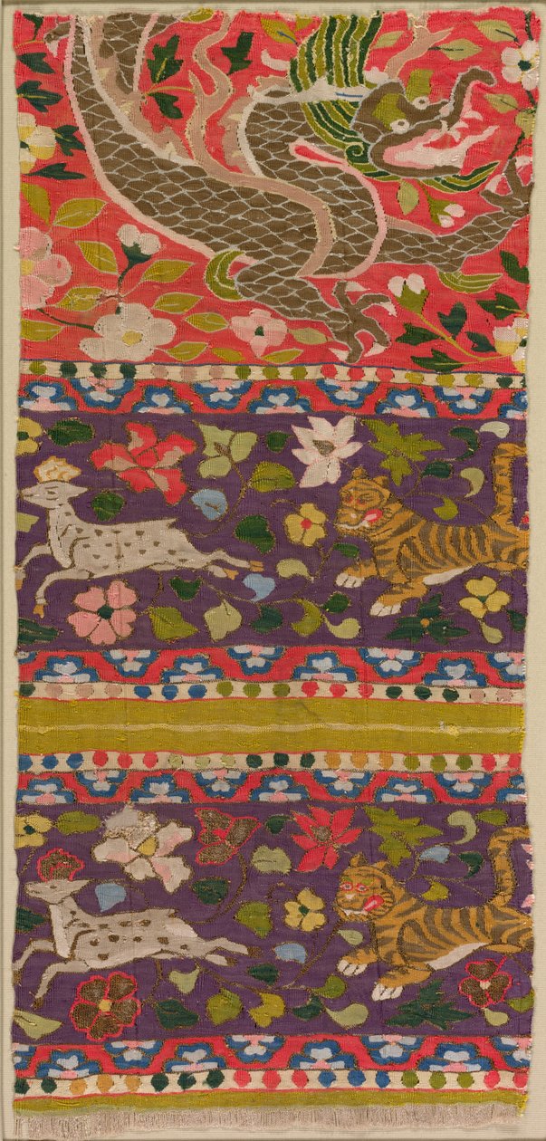 Tigers Chasing Deer, with Dragon by Kubo Shunman