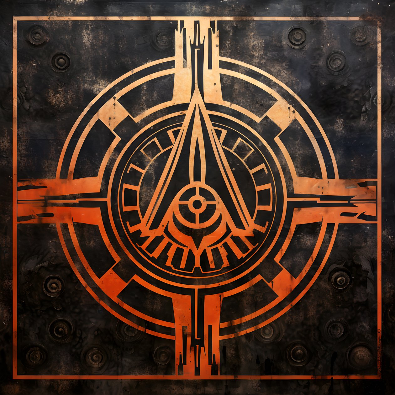 Metal Etching Art in the Style of Ancient Egyptian Aesthetics by Kurt Heppke