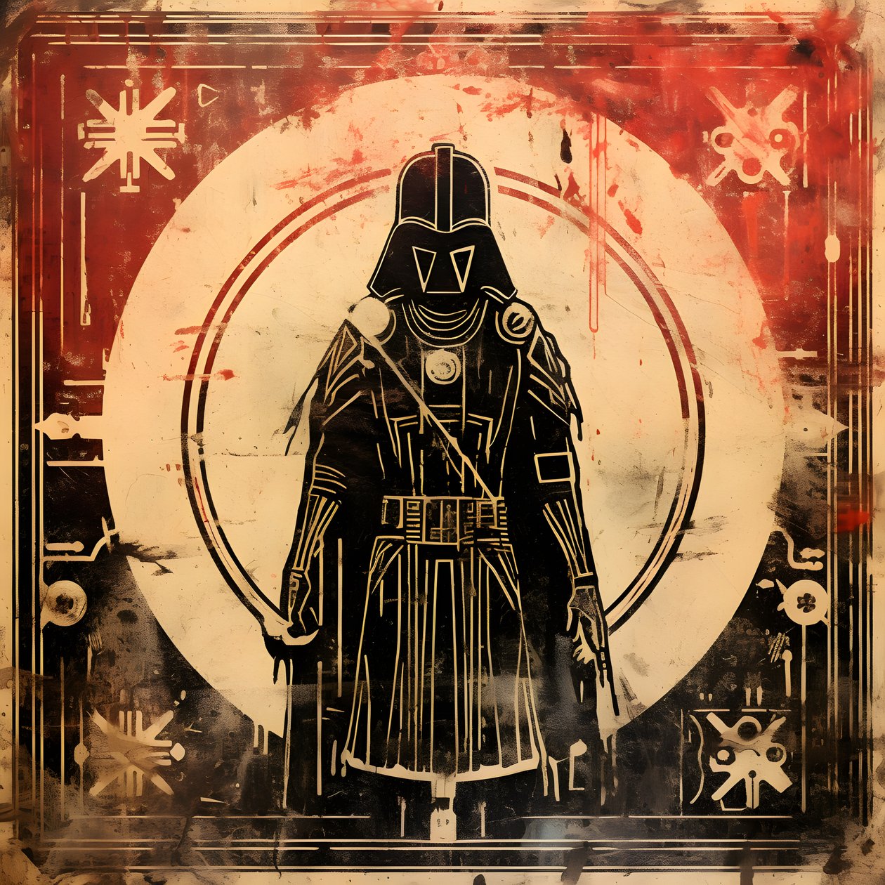 Metal Etching Art in the Style of Ancient Egyptian Aesthetics by Kurt Heppke