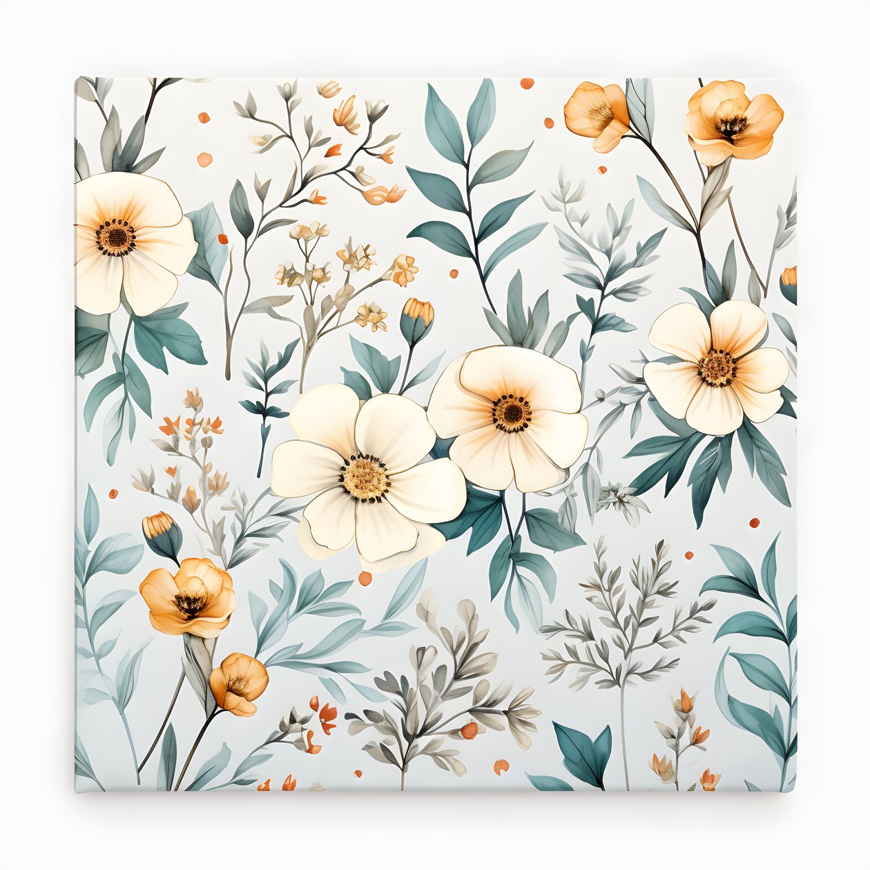 Watercolor Boho Floral Wildflowers 1 by Kurt Heppke