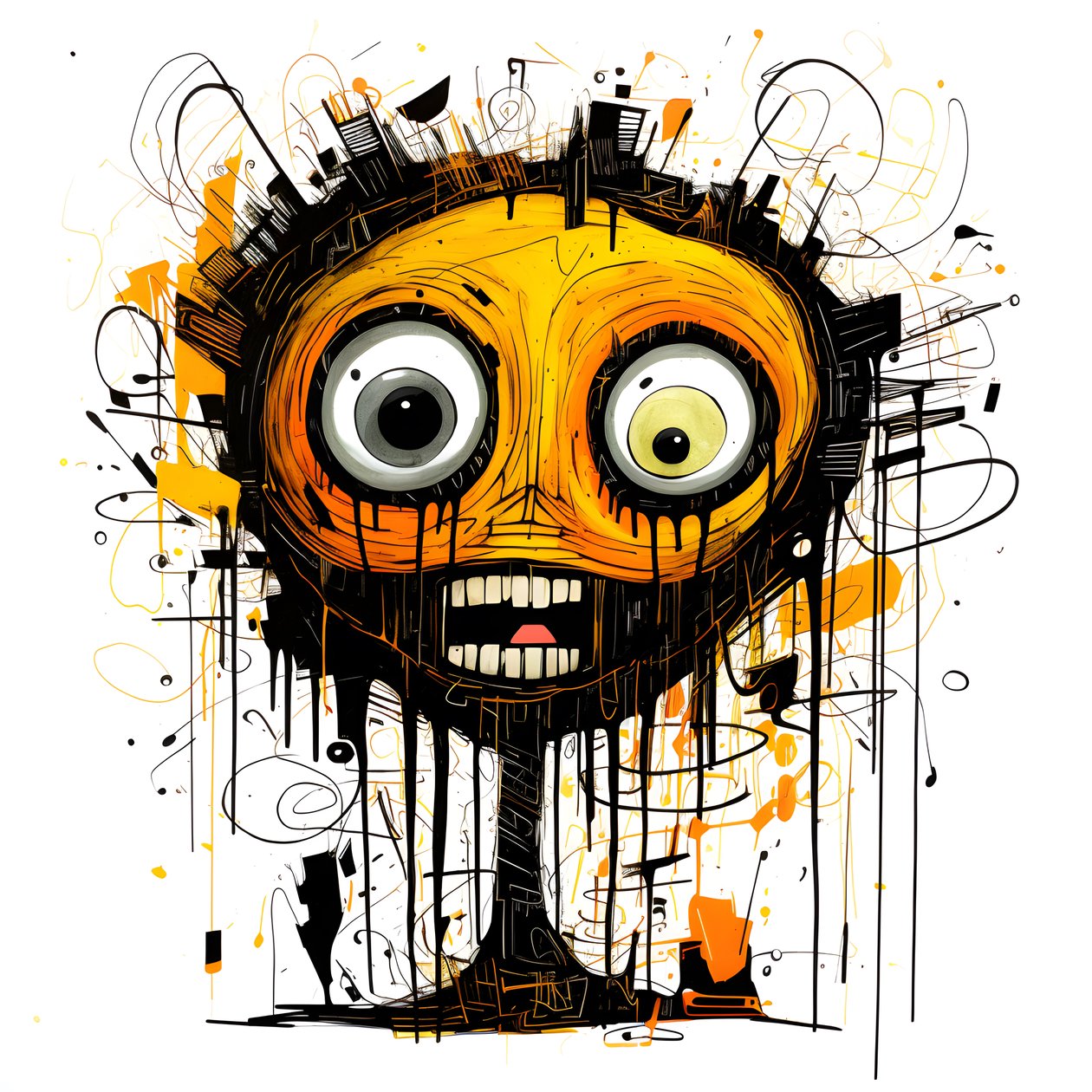 Yellow Cartoon Character 3 by Kurt Heppke