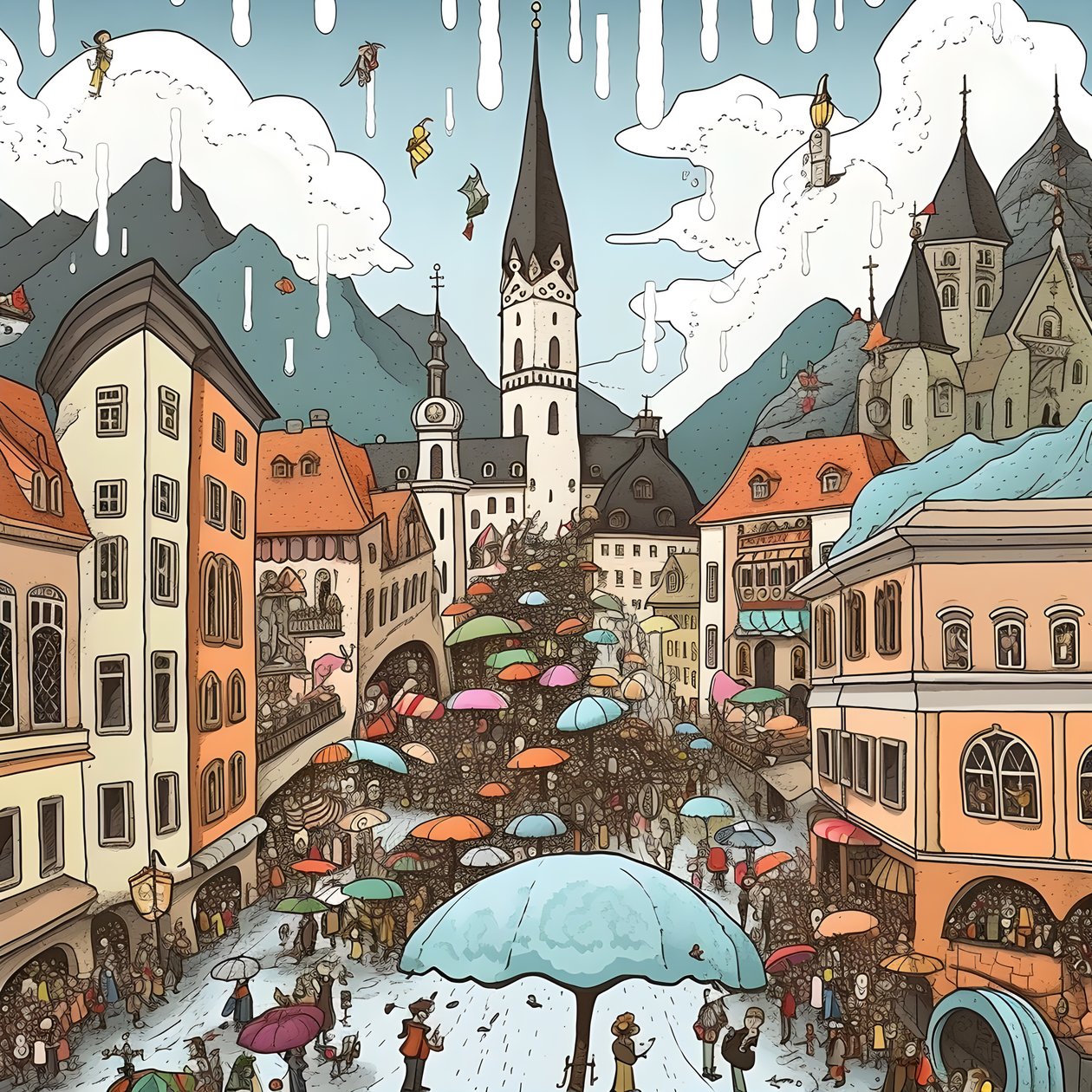Austria, Cartoon 2 by Kurt Heppke
