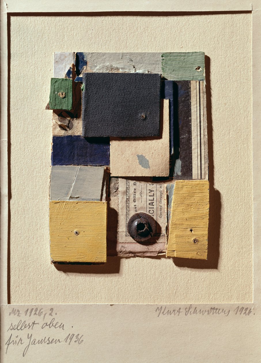Collage 1936 By Kurt Schwitters Premium Art Reproduction