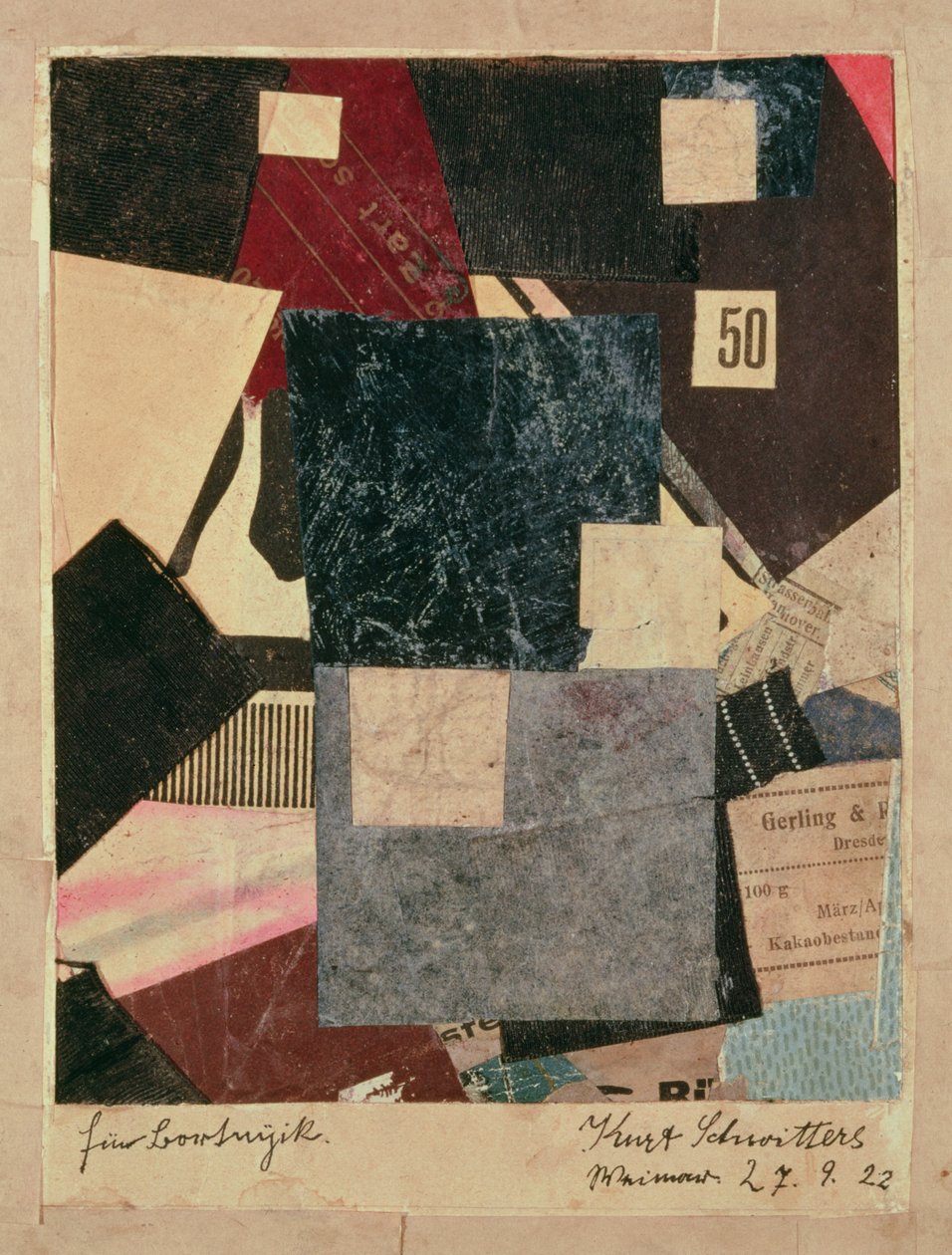 Composition, 1922 by Kurt Schwitters