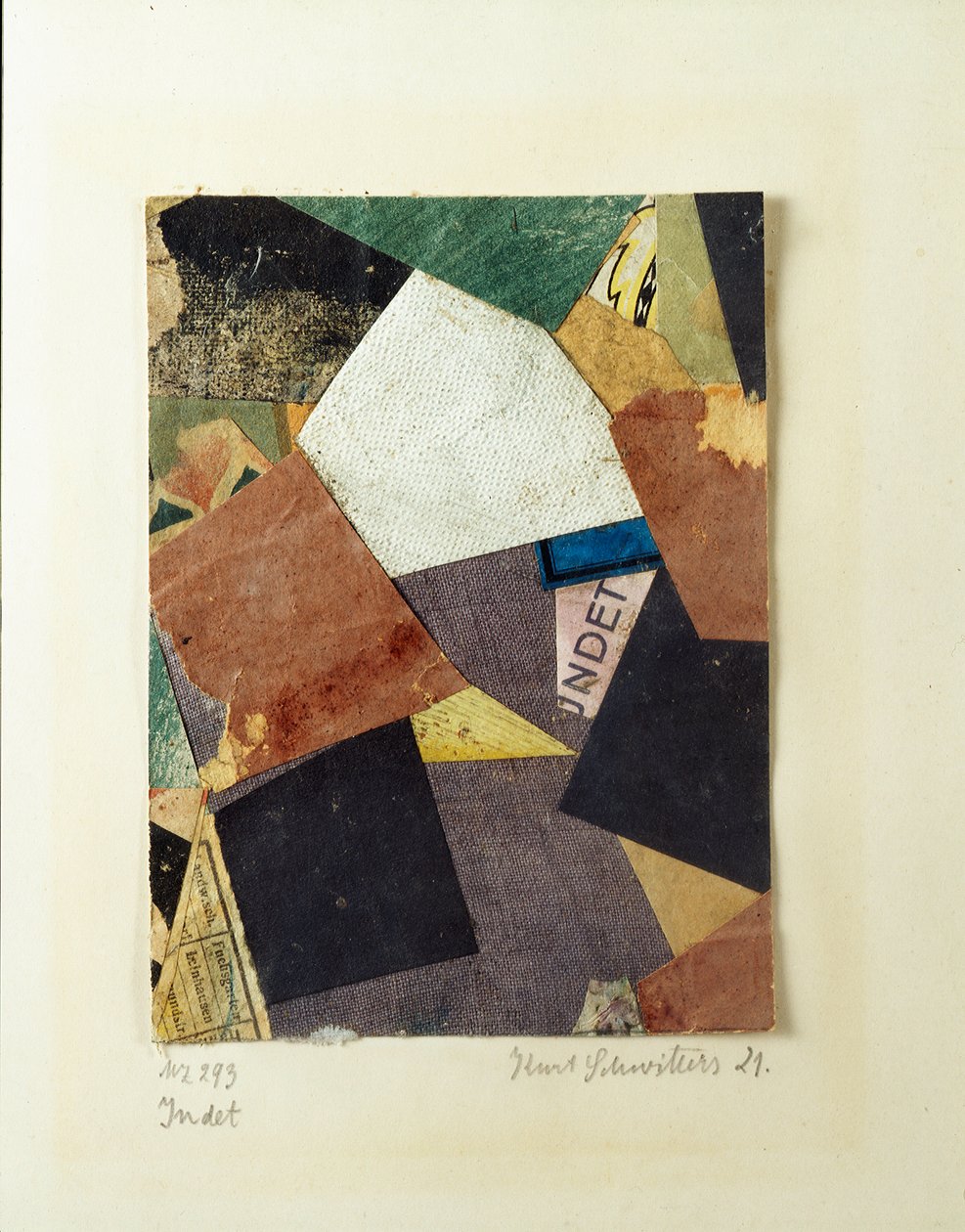 Merz 293 Collage By Kurt Schwitters 1921 Private Collection