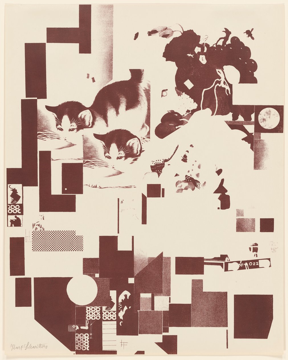 Untitled, no. 5 of 6 from the portfolio Merz 3. Kurt Schwitters 6 Lithos. Merz Portfolio. First Portfolio of the Merz Publisher by Kurt Schwitters
